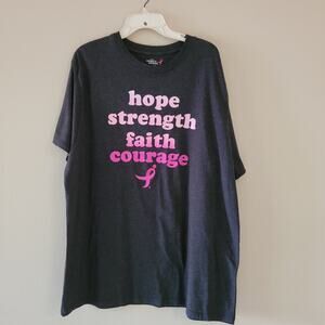 Susan G Komen Cancer Awareness Gray XL Tee - Hope & Strength